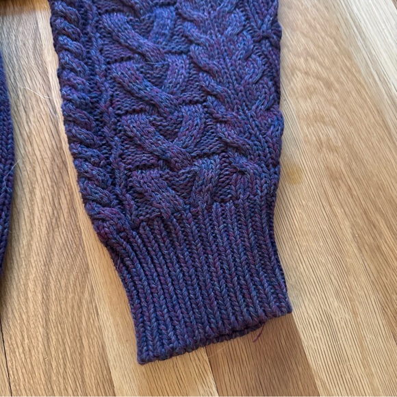 Eddie Bauer Vintage Men's Cable Knit Sweater - Purple - Picture 4 of 6